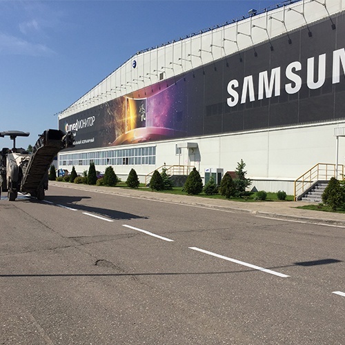  Асфальтирование территории завода Samsung